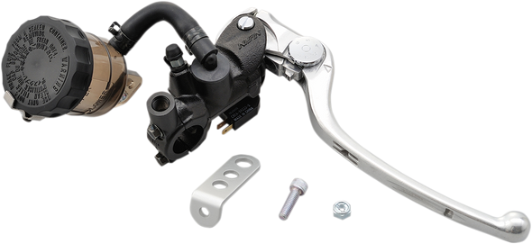 SHINDY Master Cylinder - Radial - 19 mm - Black/Silver - Smoke Reservoir 17-658S