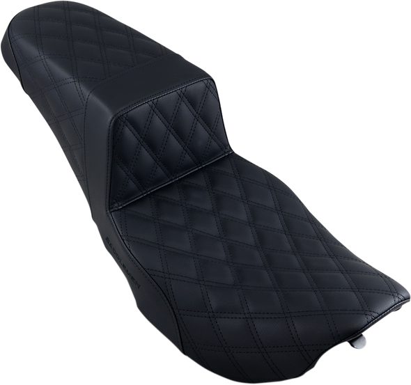 SADDLEMEN Step Up Seat - Lattice Stitched - Black - FLHR/FLHX 897-06-175