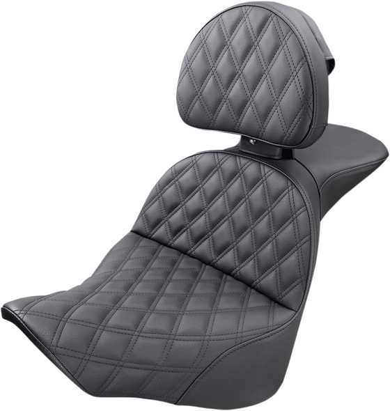 SADDLEMEN Explorer Seat - Lattice Stitched - Backrest 818-27-030LS