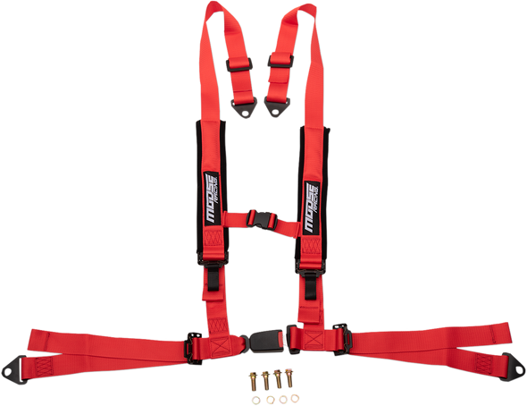 MOOSE UTILITY Seat Harness - 4 Point - 2x2 - Red 100-4403-PU