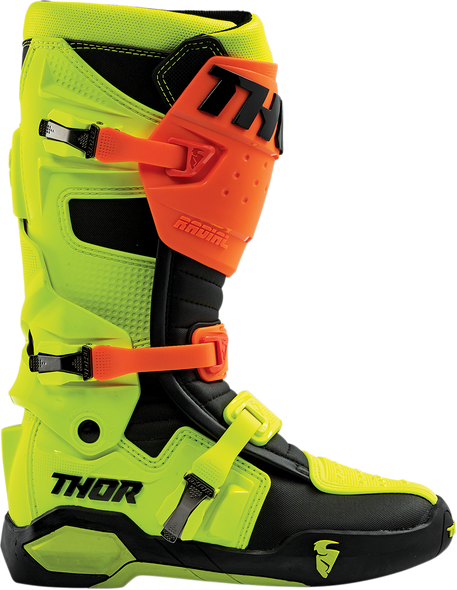 THOR Radial Boots - Orange Fluorescent/Yellow - Size 10 3410-2265