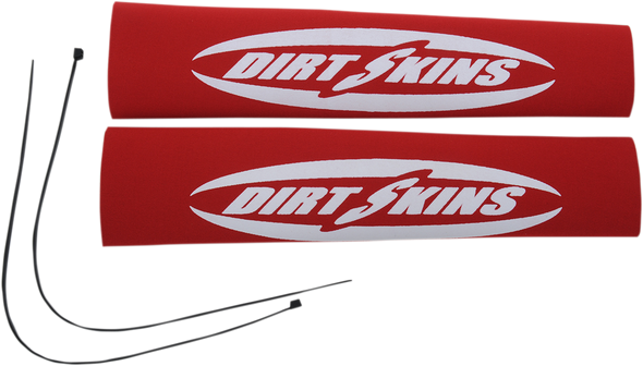 SCHAMPA & DIRT SKINS 12.25" Standard Dirt Skins™ Fork Covers - 2 mm Neoprene - Red/White DSFRKSEAL15-3