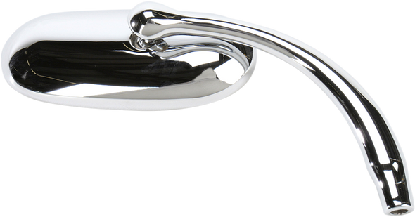 RUSS WERNIMONT DESIGNS Oval Mirror - Chrome - Short Stem - Chrome RWD-50085RC