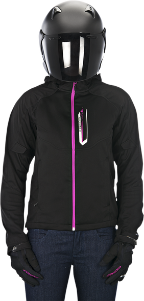 ALPINESTARS Stella Spark Softshell Jacket - Black/Pink - Small 3319614-1327-S