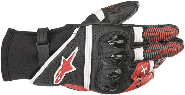 ALPINESTARS GPX V2  Gloves - Black/White/Red - Medium 3567219-1304-M