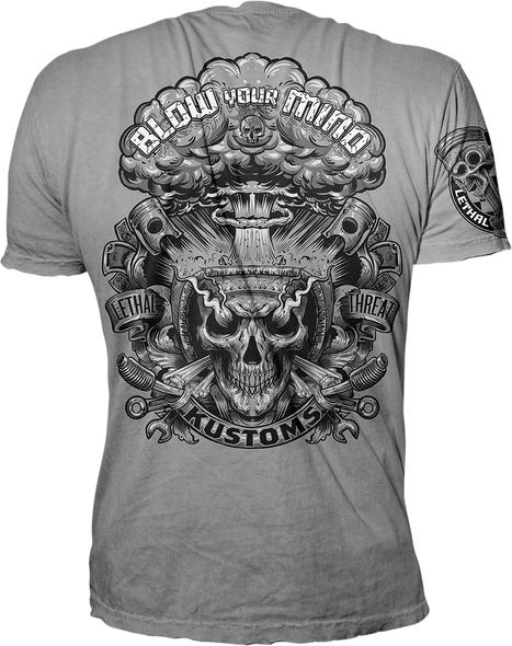 LETHAL THREAT Vintage Velocity Blow Your Mind T-Shirt - Gray - 4XL VV40170-4XL