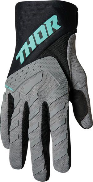 THOR Youth Spectrum Gloves - Gray/Black/Mint - Small 3332-1599