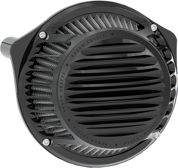 ROUGH CRAFTS Round Air Cleaner - Black - Twin Cam RC-600-010