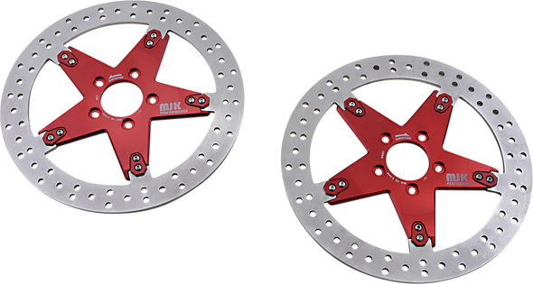 MJK PERFORMANCE Star Brake Rotor - 13" - Red P-4652