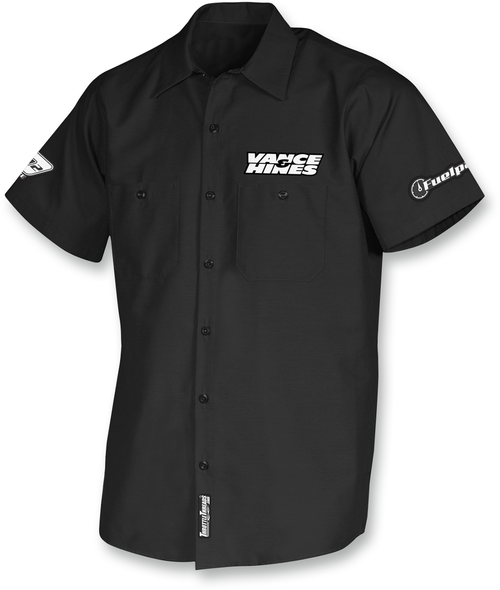 THROTTLE THREADS Vance & Hines Shop Shirt - Black - 3XL VNH18S24BK3R