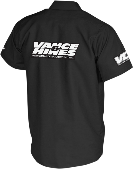 THROTTLE THREADS Vance & Hines Shop Shirt - Black - Large VNH18S24BKLR