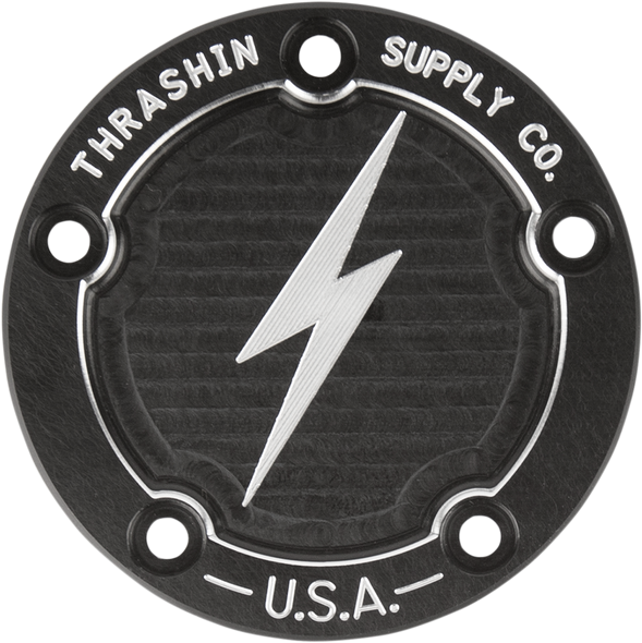 THRASHIN SUPPLY CO. Point Cover - Dish - Black - Twin Cam TSC-3026-4
