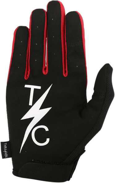 THRASHIN SUPPLY CO. Stealth Gloves - Black/Red - Small SV1-02-08