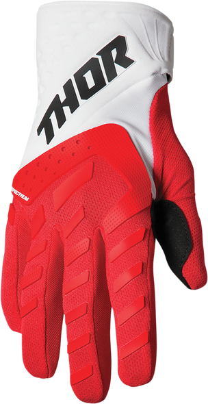 THOR Youth Spectrum Gloves - Red/White - Medium 3332-1610