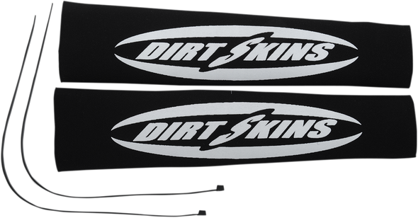 SCHAMPA & DIRT SKINS 12.25" Standard Dirt Skins™ Fork Covers - 2 mm Neoprene - Black/White DSFRKSEAL15-1
