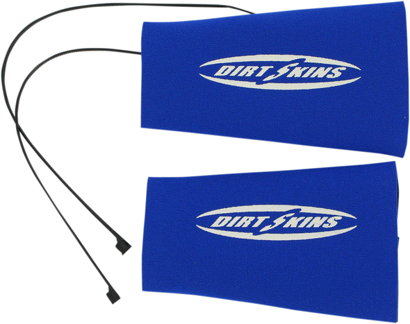 SCHAMPA & DIRT SKINS 7.5" Inverted Dirt Skins™ Fork Covers - 2 mm Neoprene - Blue/White DSFRKSEAL12-2