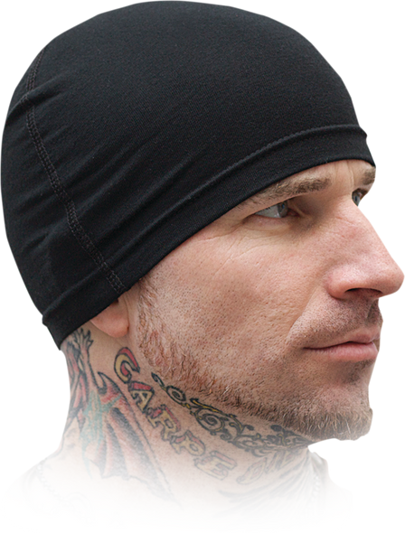 SCHAMPA & DIRT SKINS Stretch Skullcap- Black SKLCP002-0