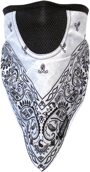 SCHAMPA & DIRT SKINS Face Mask - Facefit -  White Paisley FMV-208