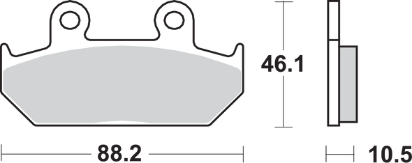 SBS HF Brake Pads - CB125TT 647HF