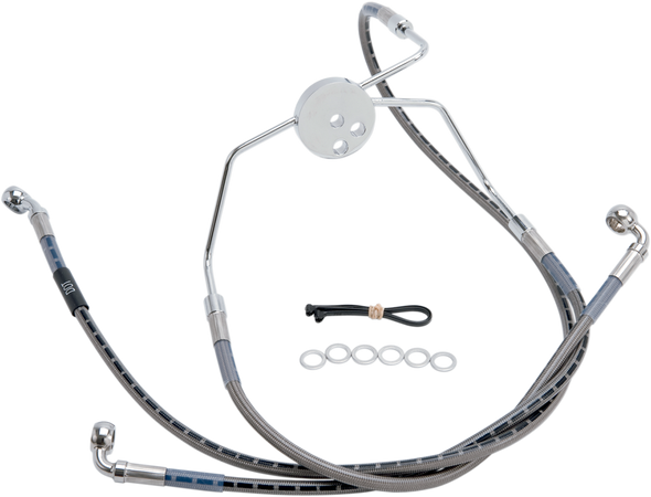 RUSSELL Brake Line - Front - Stainless Steel - +6" - FLH '94-'07 R08986S