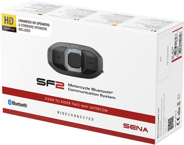 SENA SF2 Bluetooth Headset - 2-Way - Dual Speakers SF2-02