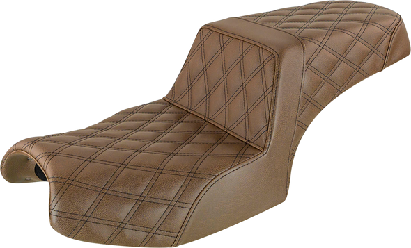 SADDLEMEN Step Up Seat - Lattice Stitched - Brown - Indian I20-06-175BR