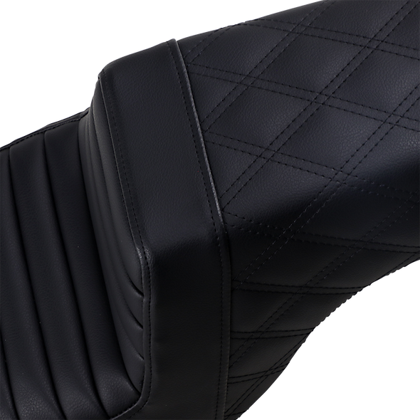 SADDLEMEN Step Up Seat - Tuck and Roll/Lattice Stitched - Black 807-11-176