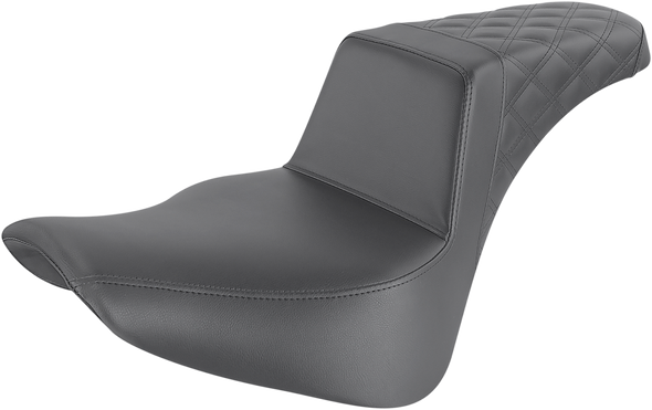 SADDLEMEN Step Up Seat - Passenger Lattice Stitched 818-33-173