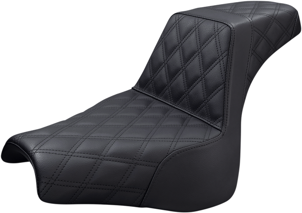 SADDLEMEN Step Up Seat - Lattice Stitched - Black 818-28-175