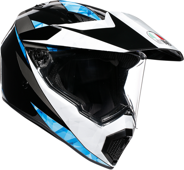 AX9 Helmet - Black/White/Cyan - Large 0110-5945