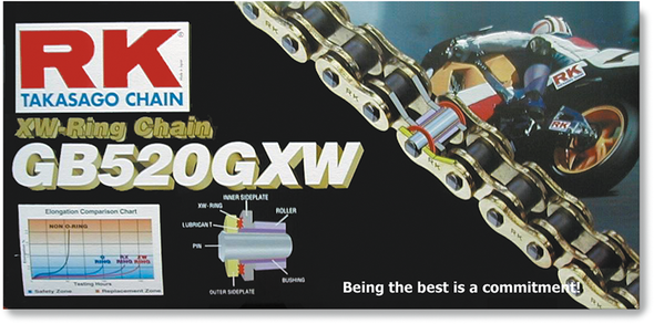 RK GB 520 GXW - Drive Chain - 120 Links GB520GXW-120