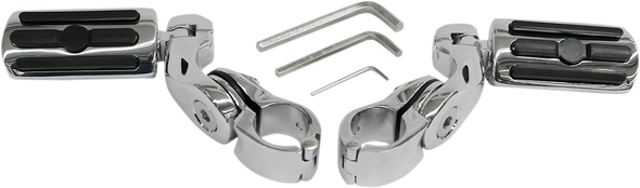 RIVCO PRODUCTS Highway Pegs With Mount - Chrome MV115