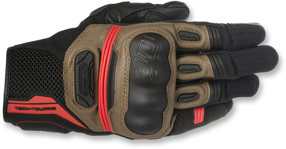 ALPINESTARS Highlands Gloves - Black/Brown/Red - Small 3566617-1813-S