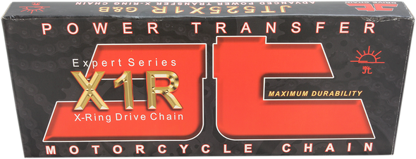 JT CHAINS 525 X1R - Heavy Duty X-Ring Sealed Drive Chain - Nickel - 116 Links JTC525X1RNN116R