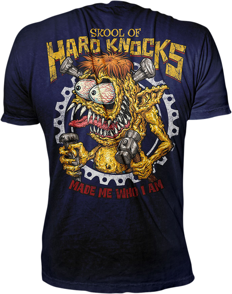 LETHAL THREAT Skool of Hard Knocks T-Shirt - Blue - Large LT20896L