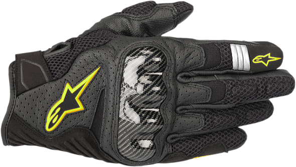 ALPINESTARS SMX-1 Air V2 Gloves - Black/Yellow - Small 3570518-155-S