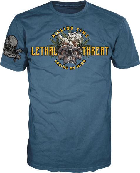 LETHAL THREAT Killing Time T-Shirt - Blue - Large VV40175L