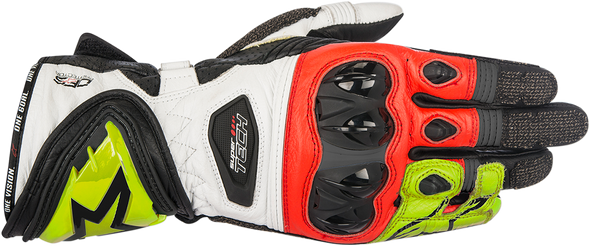ALPINESTARS Supertech Gloves - Black/Yellow/Red - 3XL 3556017-1536-3X