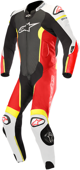 ALPINESTARS Missile 1-Piece Leather Suit - Black/White/Red/Yellow - US 44 / EU 54 3150118-1236-54