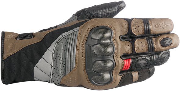 ALPINESTARS Belize Drystar® Gloves - Black/Brown/Red - Medium 3526718-1813-M