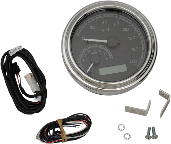 DAKOTA DIGITAL MXV Series Analog Gauge System - Black/Gray/Chrome MVX-2011-KG-C