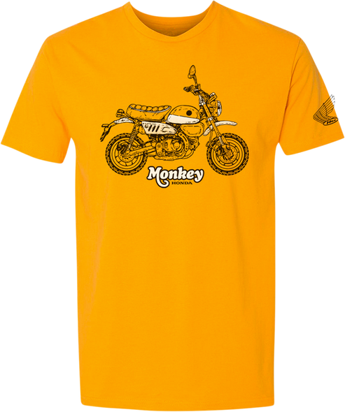 HONDA APPAREL Monkey Moto T-Shirt - Gold - 2XL NP21S-M1822-2X