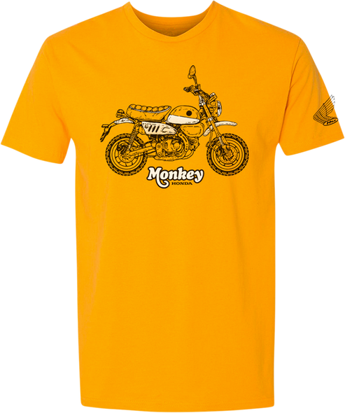 HONDA APPAREL Monkey Moto T-Shirt - Gold - XL NP21S-M1822-XL