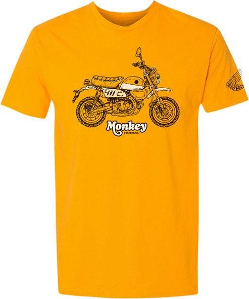 HONDA APPAREL Monkey Moto T-Shirt - Gold - Medium NP21S-M1822-M