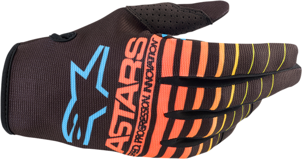 ALPINESTARS Radar Gloves - Blue/Yellow/Coral - Large 3561822-1534-L