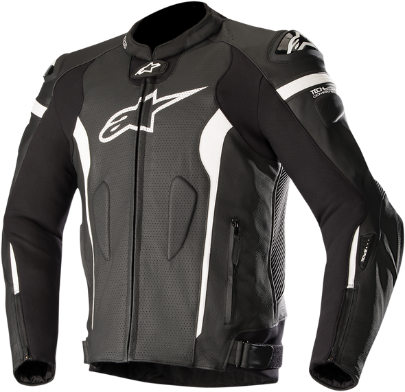 ALPINESTARS Missile Leather Jacket - Black/White - US 44 / EU 54 3100118-1200-54