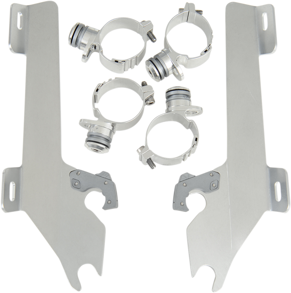 MEMPHIS SHADES Batwing Trigger Lock Mounting Kit - Raider - Polished MEK1953