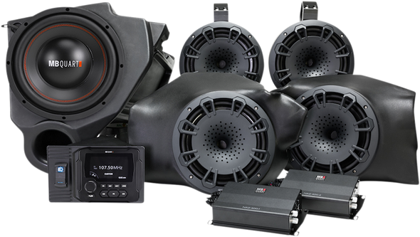 MB QUART 800W Audio System - 4 Speakers 2 Amplifiers - RZR MBQR-STG5-2