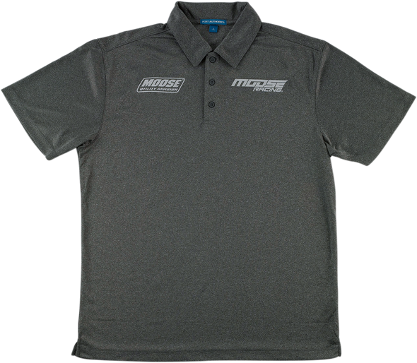 MOOSE RACING Polo Shirt - Heather Charcoal - XL 3040-2657