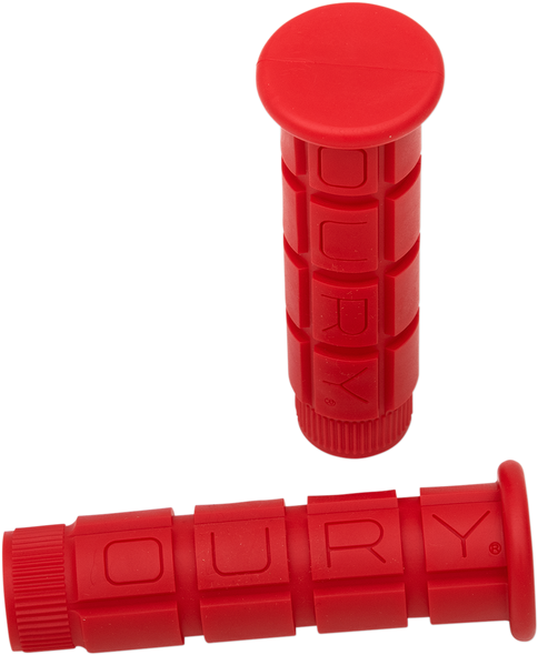 OURY GRIPS Grips - Single Compound - No Flange - Red OSCGOG50